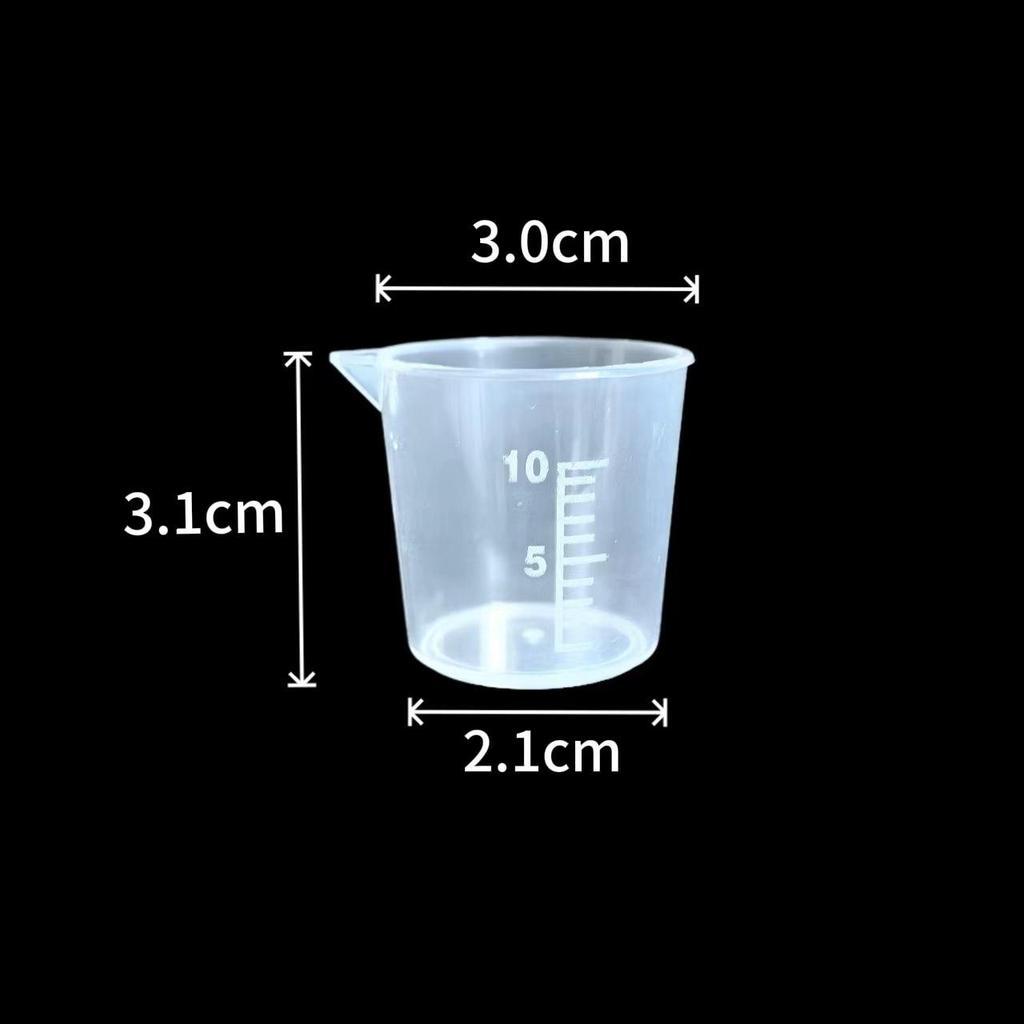 Transparent PP Laboratory Beaker with Handle, Acid & Alkali Resistant, Graduated Measuring Cup & Cylinder