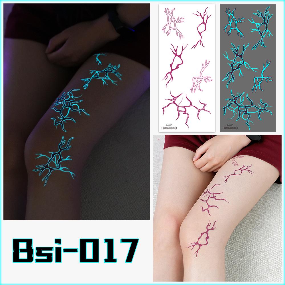 Glow Lightning Veins Kpop Girl Group Waterproof Temporary Tattoo Stickers