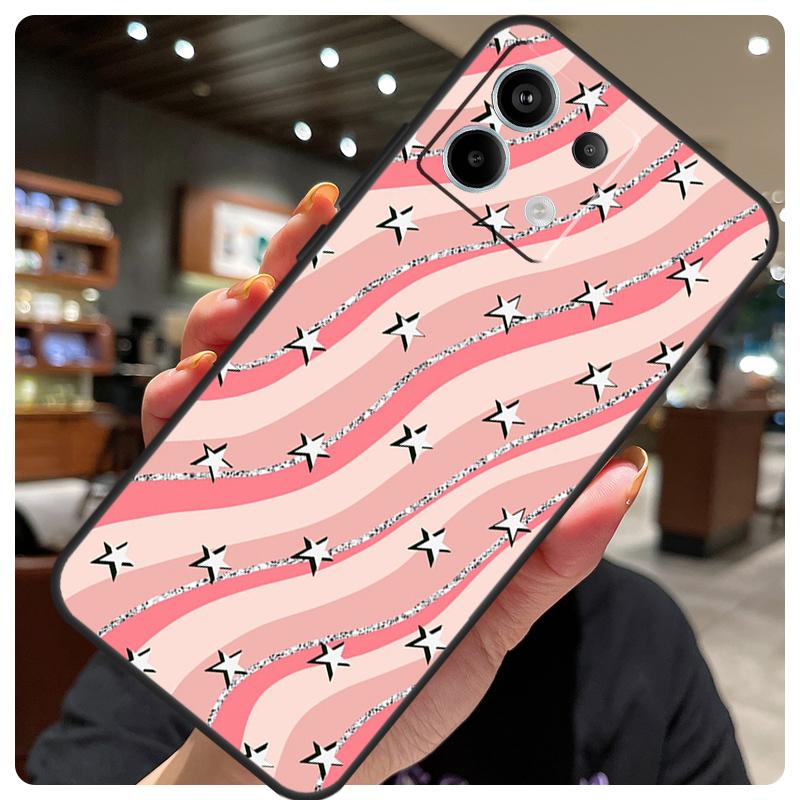 preppy stars lightning pink Case For Xiaomi Redmi Note 12 9 10 11 13 14 15 Pro Plus Cover For Redmi 13C 12C 10C 14C 15 C