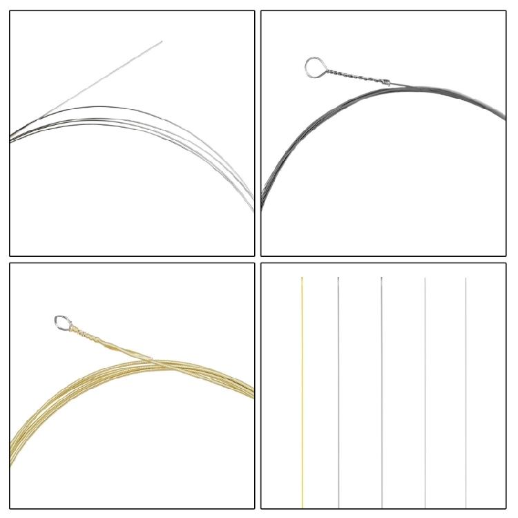 Rustproof Professional Practice Strings 5-String Banjo Strings Stainless Steel and Bronze Winding Banjo Strings