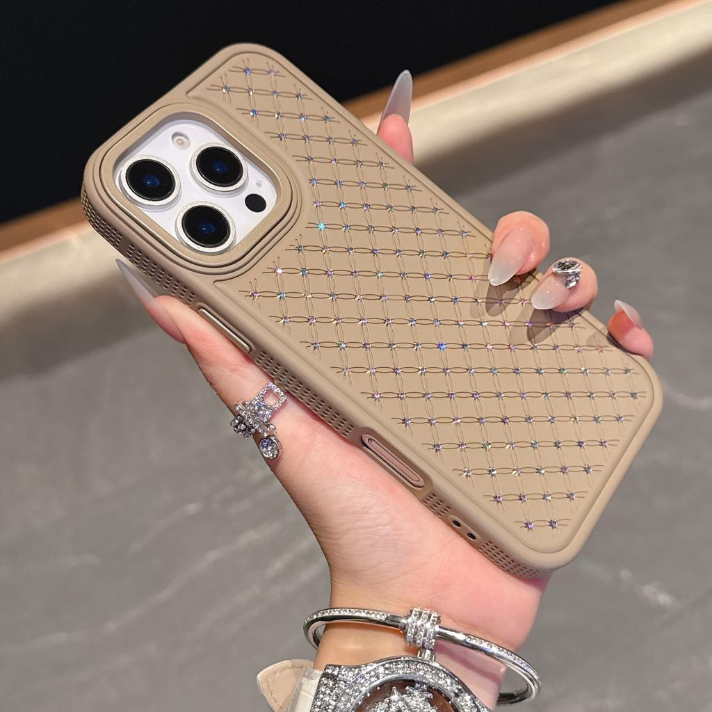Applicable To IPhone16proMax Star Mobile Case Diamond Rhinestone Apple 15 Light Luxury Anti Fall Protection Case 14