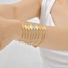 Dreifarbiger Heiliger Rosenkranz Kreuz Armband für Damen,Runde Perle Edelstahl Goldfarbe Armband,Jungfrau Maria Christentum Schmuck