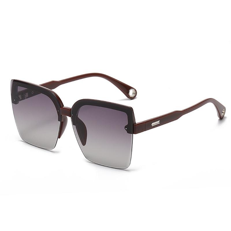 Frameless Trendy Sunglasses for European American Street Photography Instagram Style UV Resistant Box