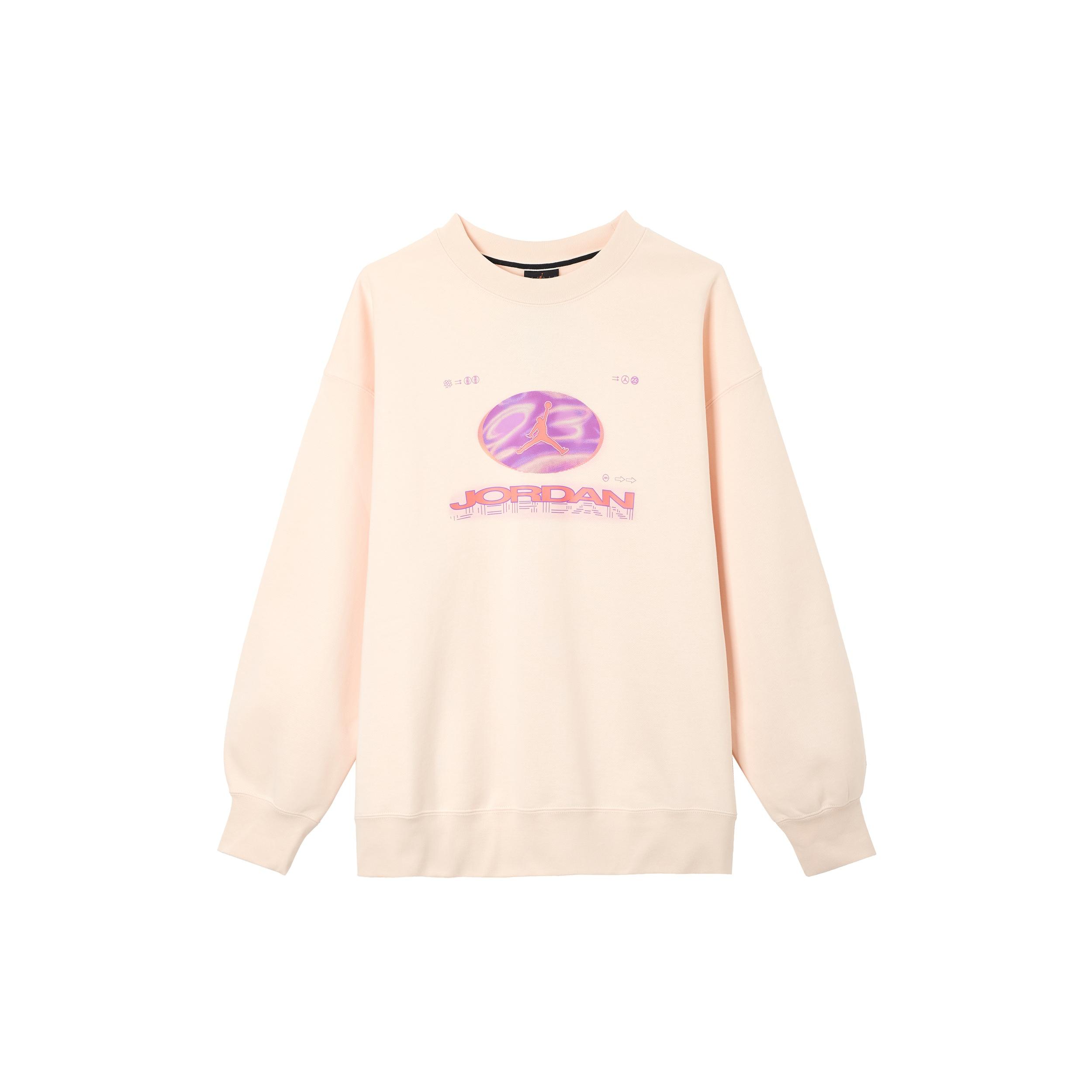(WMNS) Air Jordan Fearless Fleece Sweatshirt Asia Sizing Orange Pink Women s FV4021-823 S