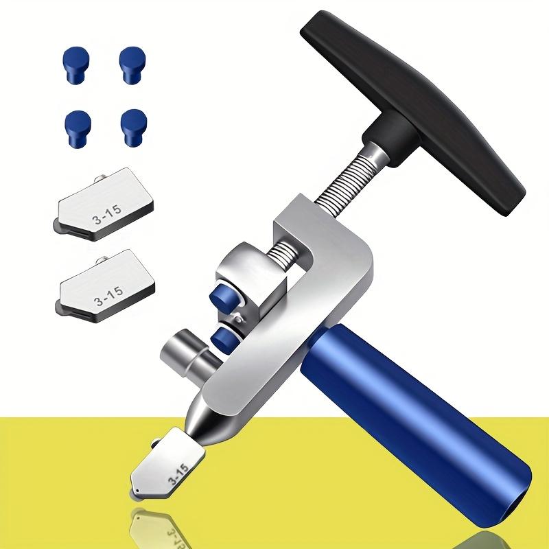 2-in-1 Manual Glass&Tile Cutter with Diamond Roller Wheel-Precision Cutting Tool for DIY,Construction,Adjustable Metal Base,Lightweight Portable