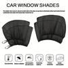 4pcs Universal Car Sunshades - Black UV-Protective Mesh Net For Front & Rear Side , Breathable Privacy Curtains For Vehicle Shading And Sun