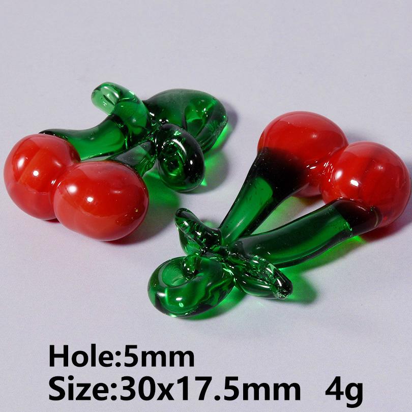 5/20 Stück/Los Verschiedene Früchte-Anhänger Erdbeere/Kirsche/Zitrone Anhänger Für Schmuckherstellung Großhandel Glasmaterialien Armbänder herstellen