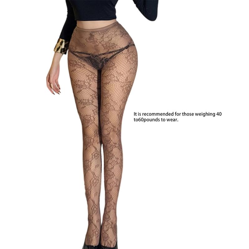 Fashionable Floral Fishnet Leggings Sweet Design Comfort Tights Breathable Fabric for Lady Women Everyday Wear