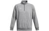 Rival Stand Collar Chest Logo Print Loose Fit Raglan Long Sleeved Fleece Lined Sweatshirt Men's Gray 1386016-025
