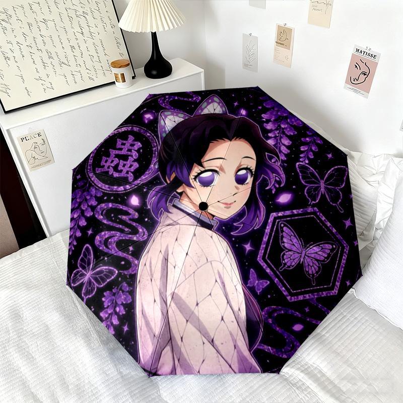 Japanese-style cartoon Demon Slayer Kamado Tanjiro & Kamado Nezuko umbrella including home travel and outdoor activities Multi functional umbrella 3