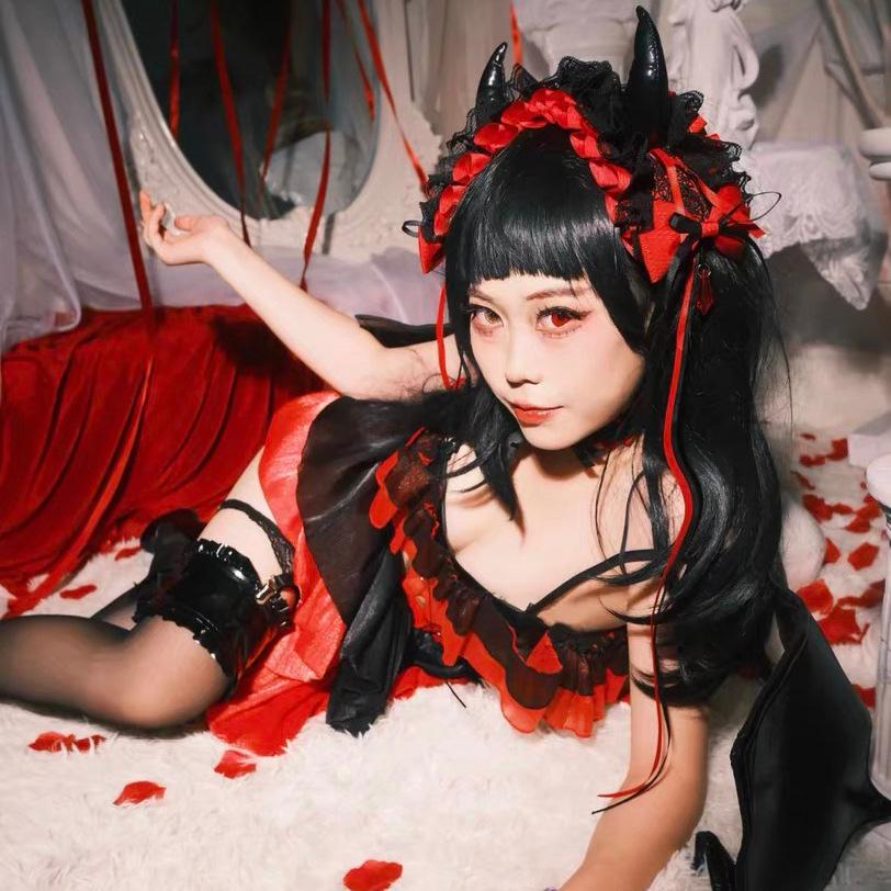 Gothic Lolita Devil Horns Headband - Versatile Halloween Hair Accessory