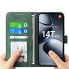 For Xiaomi 14T Pro Leather Case Lines Imprint Wallet Phone Cover