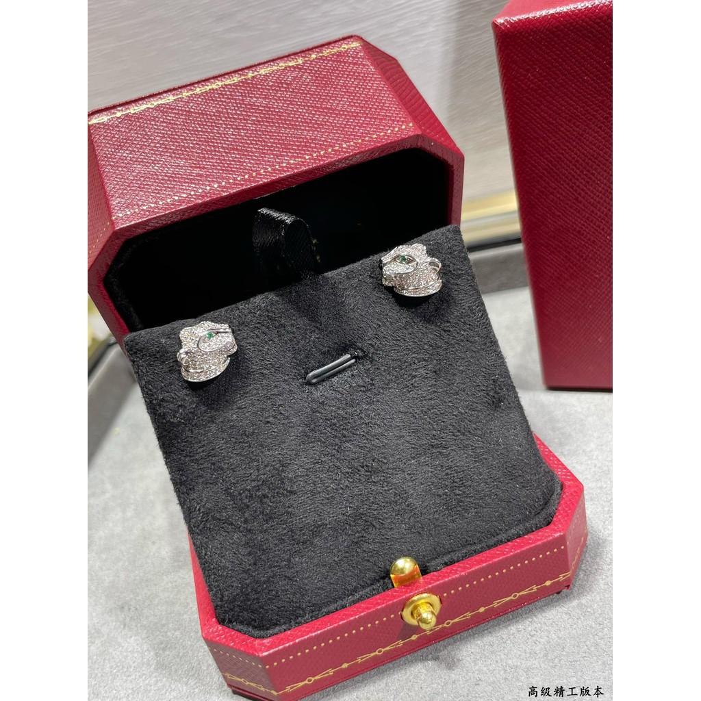 Leopard Head Earring for Men and Women Can Wear, Adding Rivet Elements Fashionable and Exquisite High-end Customized Electroplating 18k Gold