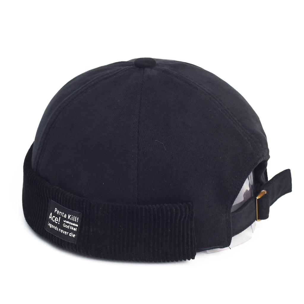Beanie Hat Without Visor Docker Brimless Hats Dome Corduroy For Men Women Y2K Vintage Retro Streetwear Winter Autumn Cap