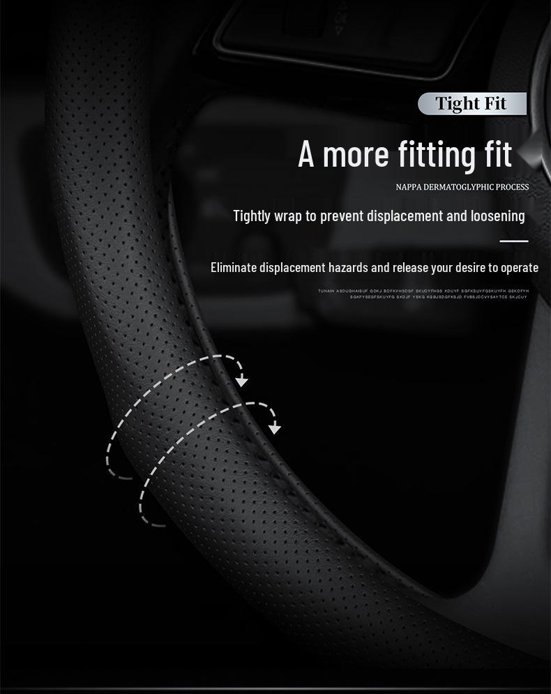 Lynk & Co Genuine Leather Steering Wheel Cover for Models 01, 02, 03, 03+, 05, 0906 (New Energy Vehicles)