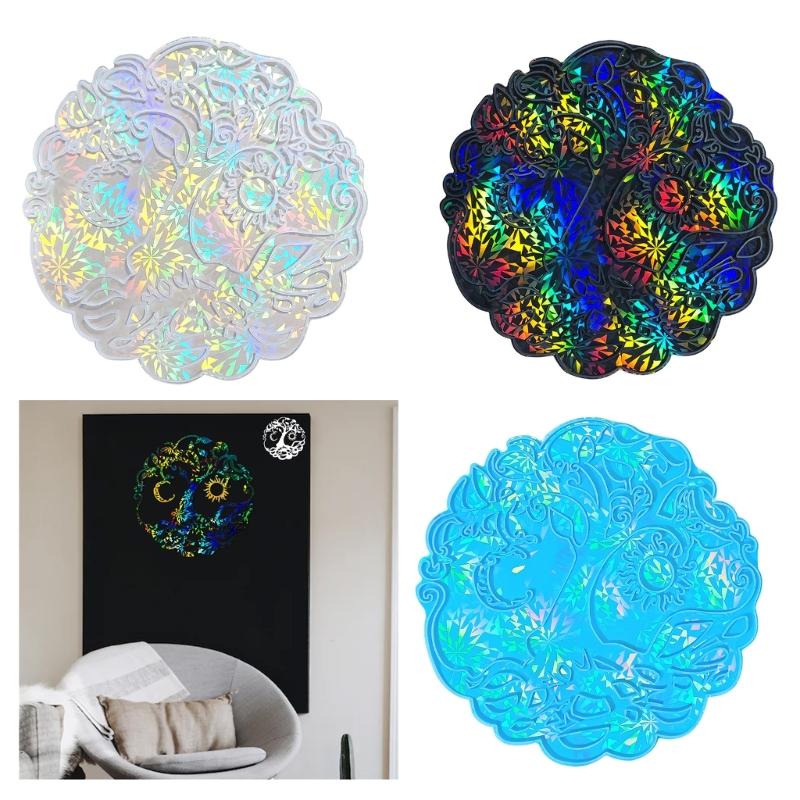 Mucegai versatilă de turnare din silicon Mucegai pentru figurine din arborele vieții Mucegai versatilă pentru turnare pentru ornamente, instrument de bijuterii holografice