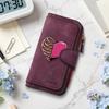 Stylish Heart Pattern PU Wallet Long Durable Card Holder Forever Design Fashion Portable Purse for Daily Use