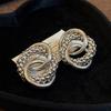 Hollow Three Circles Round Big Metal Pendant Earring for Women Simple Creative Exaggerated Ear Jewelry Personality Gift