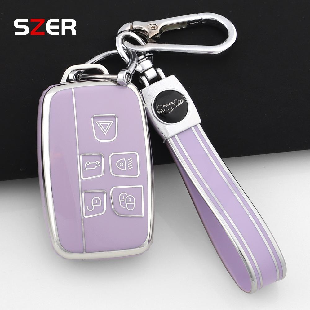 Plating Tpu Car Key Case Cover Fob Shell For Land Rover Range Rover Evoque Sport Freelander Discovery Velar For Jaguar Xe Xf Xj