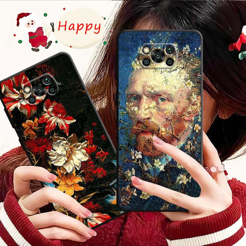 Van Gogh Art Retro Plum Blossom Case For Xiaomi Poco X3 Nfc X4pro M3 C40 For Mi 12 11 10 10t 8 Note10 Lite 11ultra 11t Pro F1