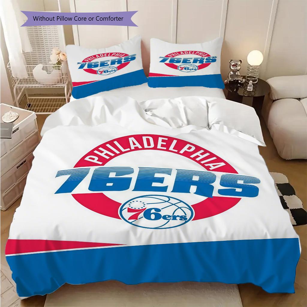 Philadelphia ers Basketball Spirit Three-piece set(1 * duvet cover + 2 * pillowcase, without core)Soft and comfortable Duvet cover and pillowcase