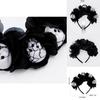 Skull Gothic Lace Party Headband Halloween Black Rose Hair Accessories Day Of The Dead Hair Clip