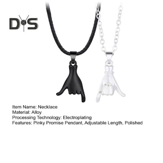 2 stk Matchende halskjede-sett for par Løfte om lillefinger Matchende halskjeder Beste venner Matchende halskjede Valentinsdag Jubileer Gave