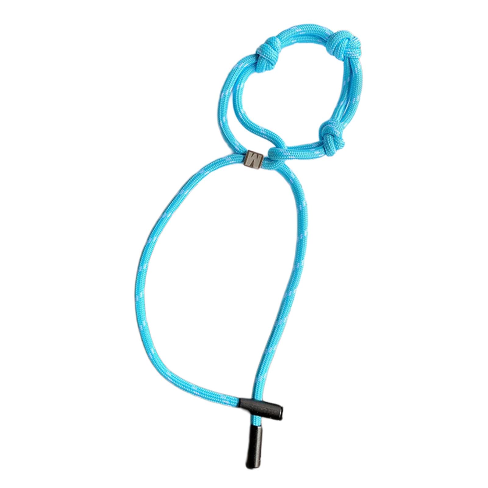 

Elegant Couple Bracelet Nylon Rope Braided Wristchain Adjustable Length Bangle Unisex Wristband Jewelry for Daily Wear небо синє кольору