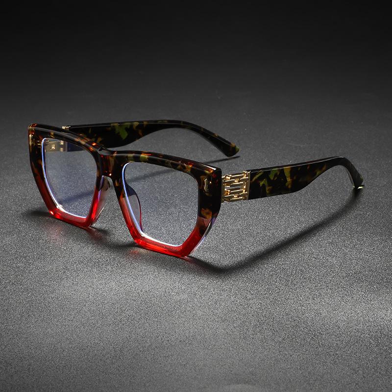

Brand Design Women Oversized Polygon Frame Photochromic Prescription Glasses Anti Blue Ray Hyperopia Myopia Astigmatism Eyewear Non-Prescription&1.56&None красный