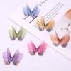 50 Stück 3D Organza Stoff Schmetterlings-Applikationen Bunt Doppellagig Chiffon Schmetterling Gestickte Aufnäher Durchscheinend