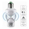 Soquete de Lâmpada com Sensor de Movimento E27 Retardo de 10-300 Segundos Adaptador de Suporte de Lâmpada Inteligente Uso Interno