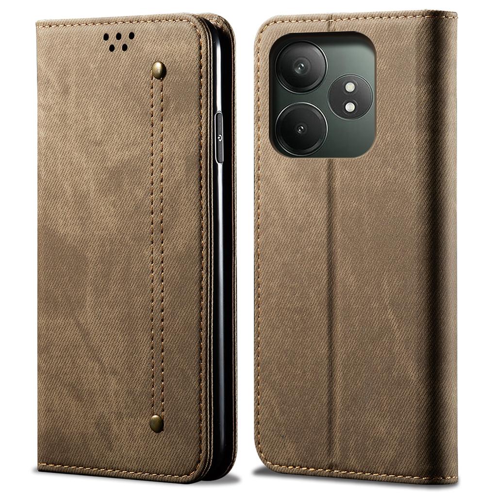 For Realme GT Neo6 SE 5G/GT Neo6 5G/GT 6T 5G/GT 6 5G Case Jeans Cloth Texture Wallet Flip Leather Phone Cover
