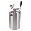 Pressurized Mini Beer Barrel Stainless Steel 5L With 60psi Gauge Dispenser Outlet Valve Coffee Keg for Coffee Shop Home