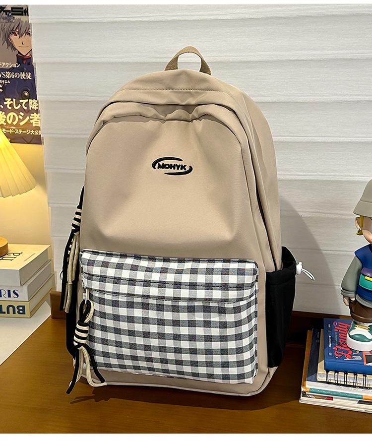 

Школьный рюкзак новый контрастный цвет рюкзак универсальный студент колледжа милый свежий школьный рюкзак легкий повседневный большой вместимости рюкзак