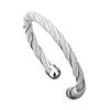 Women's Fashion Simple Silver Plated Twist Cuff Bangle Open Bracelet Jewelry Gift