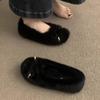 Gentle Fluffy Shoes for Women's Outer Wear 2 Autumn and Winter New Soft-soled Cotton Shoes Flat-soled Velvet Bean Shoes