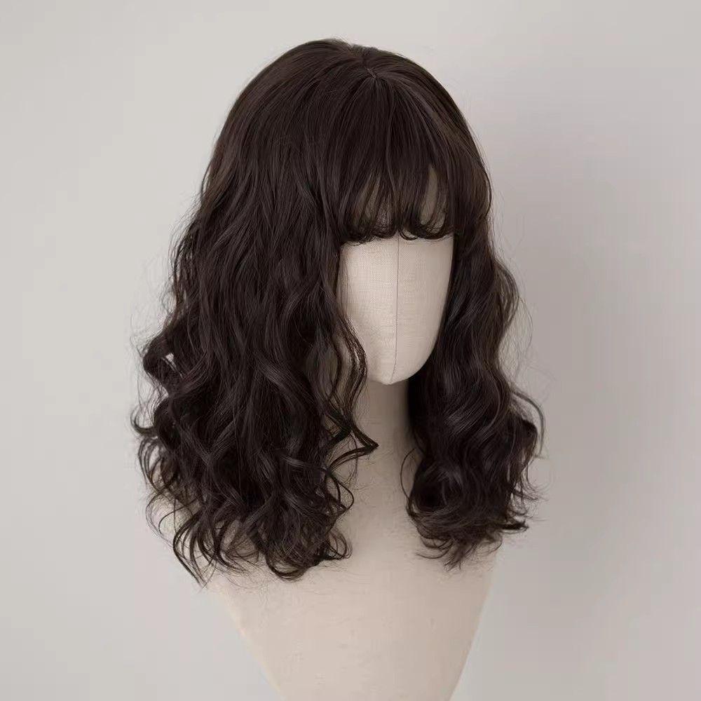Potter Harry Hermione Cosplay Perücke Braun Cornrow Locken mit voluminösem Oberteil und luftigem Pony Geeignet für runde oder zierliche Gesichter Cosplay Perücke