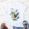 Cute Cockatielsparrot Bird Lovers Print T Shirt Girls Sunflower Flowers Tshirt Unisex Harajuku Kawaii Clothes Summer Tops Tee
