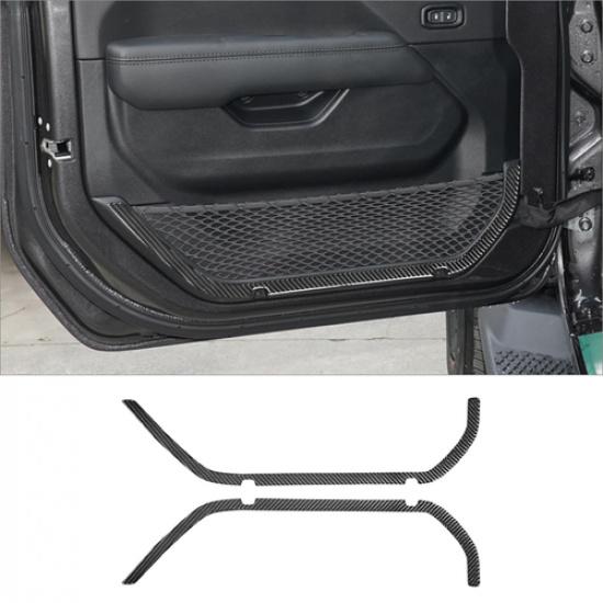 Carbon Fiber Front Door Storage Accent Cover Trim For Jeep Wrangler JL Gladiator