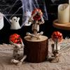3-Piece Set Of Meditation Yoga Pumpkin Head Skull Figurines Durable Realistic Pumpkin Head Skull Doll Weird Yoga Pose