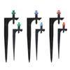Refraction Nozzle and Spiked Holder Kit 90/180/360 Degree Spraying Head for Garden Lawn Drip Irrigation Micro-Spraying 20/100Pcs