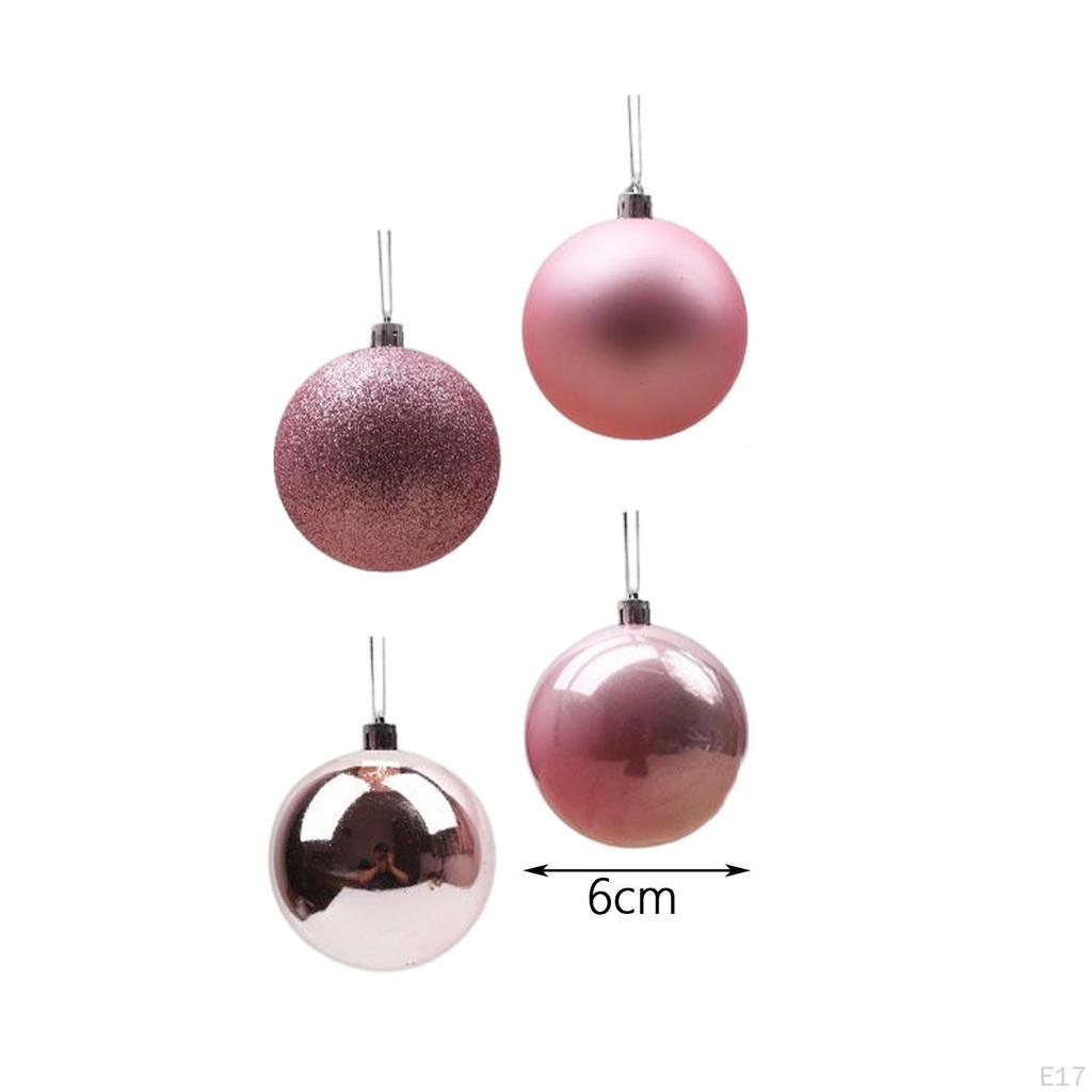 24 Pieces Christmas Tree Ornaments Shatterproof Hanging Xmas Balls for Outdoor Decor