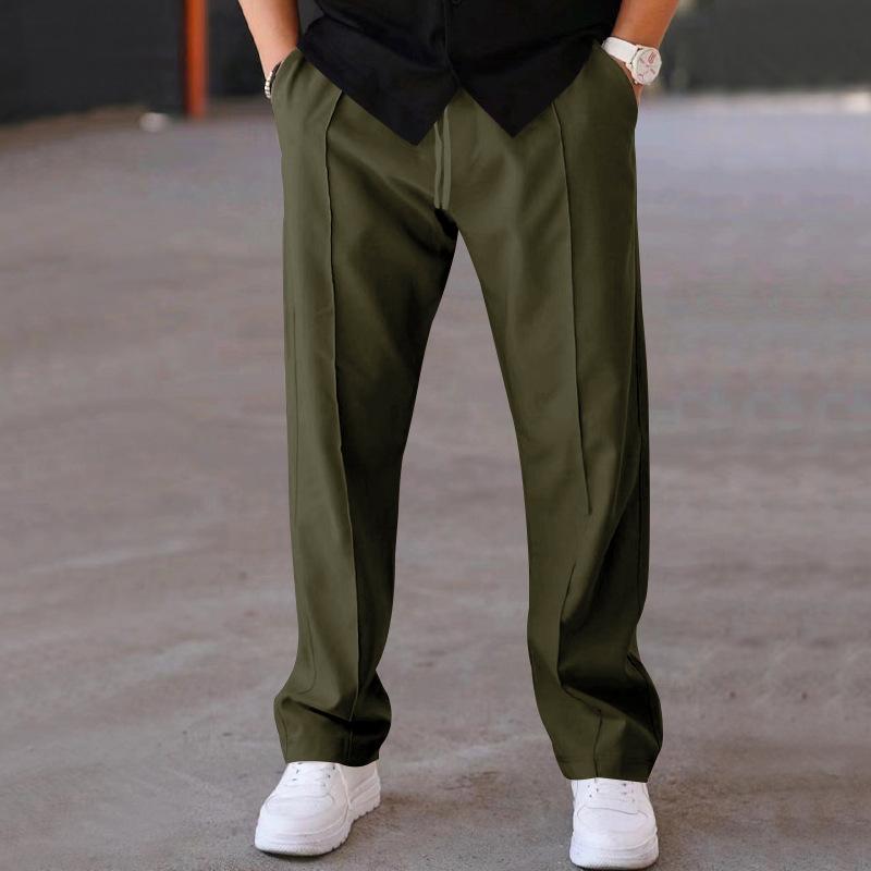Men's Sports Trousers Casual Trousers Men's Solid Colour Versatile Fashionable Straight Trousers