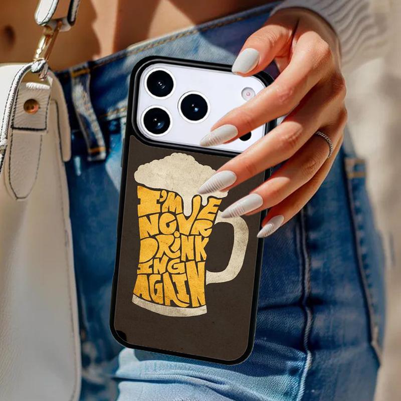 Beer Mug Beer Bubbles Phone Case For iPhone 17 Air 14 15 13 12 Max Cover For Apple 14 15 16 16e 11 Pro Max Plus Coque
