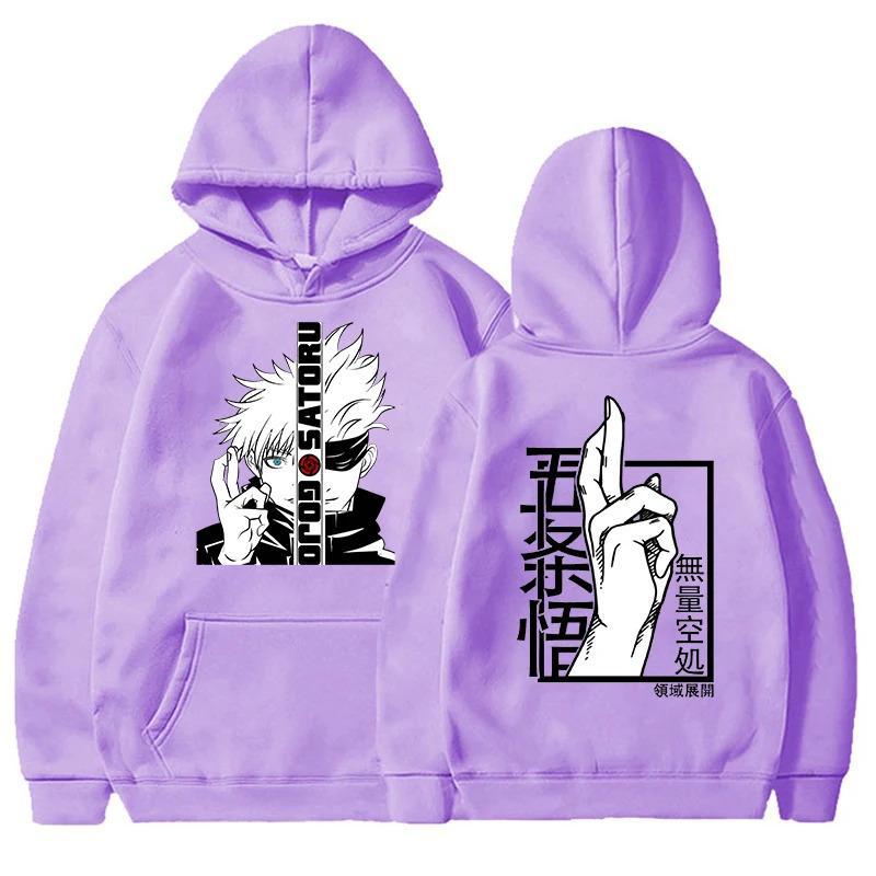 

новая аниме-толстовка Cool Gojo Satoru Hoodie S фиолетовый