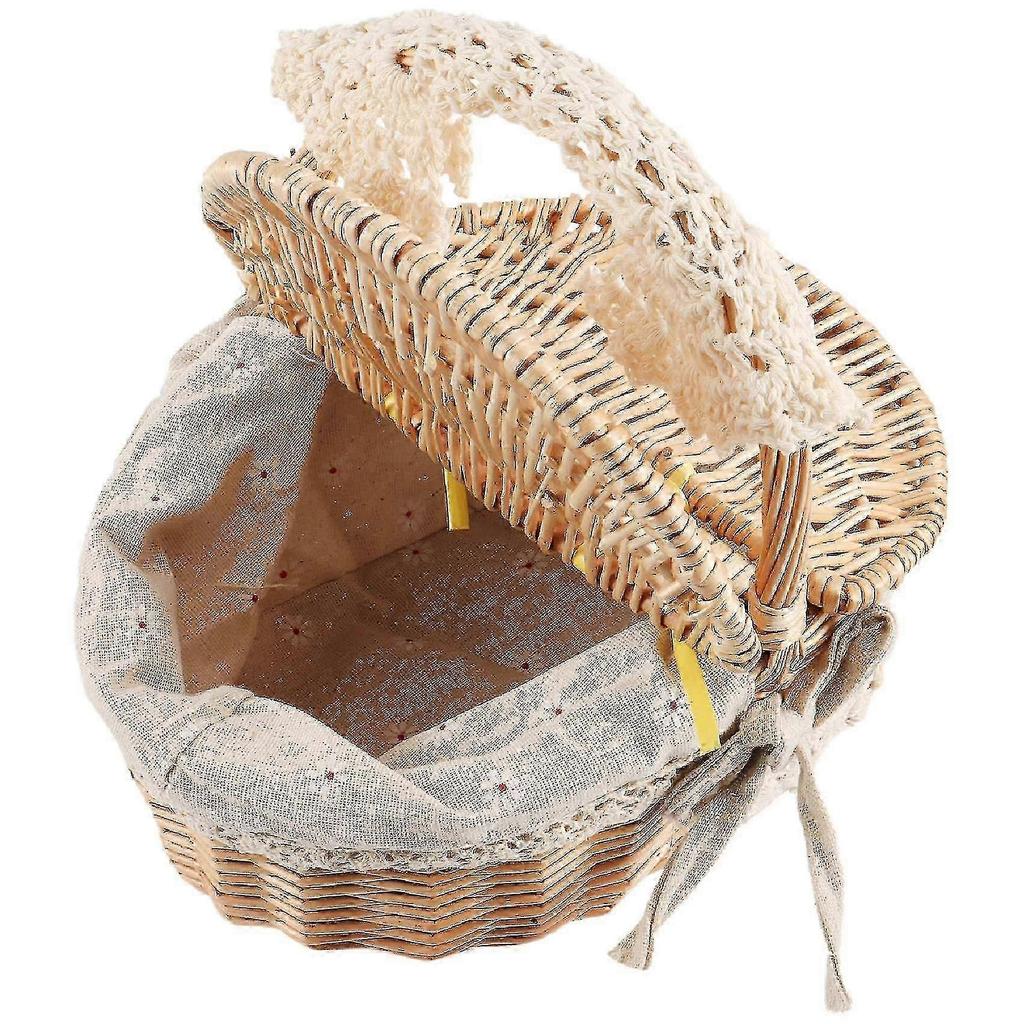 Basket Wicker Camping Picnic Basket and Wooden Wicker Picnic Basket