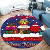Mr. Men Little Miss Custom Name Round Area Rug,Carpet Rug for Living Room Bedroom Sofa Playroom Decor,Non-slip Floor Mat