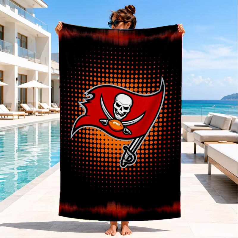 Tampa Bay Buccaneers Logo Strandtuch, Schnelltrocknend, Pflegeleicht, Geeignet für Fitness und Strandurlaub, Sport-Essential
