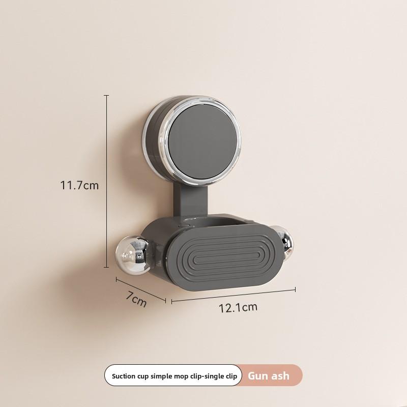 

Suction Cup Mop Clamp, No Need for Drilling, Bathroom Household Mop Hook, Wall Hanging Clamp, Hanging Rack, No Trace, Strong Mop Rack Mop rack серый