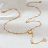 Trendy Delicate Heart Shaped Pendant Dainty Fine Chains Necklaces Chain Gold Plated Zircon Stainless Steel Women's Fashion Gift